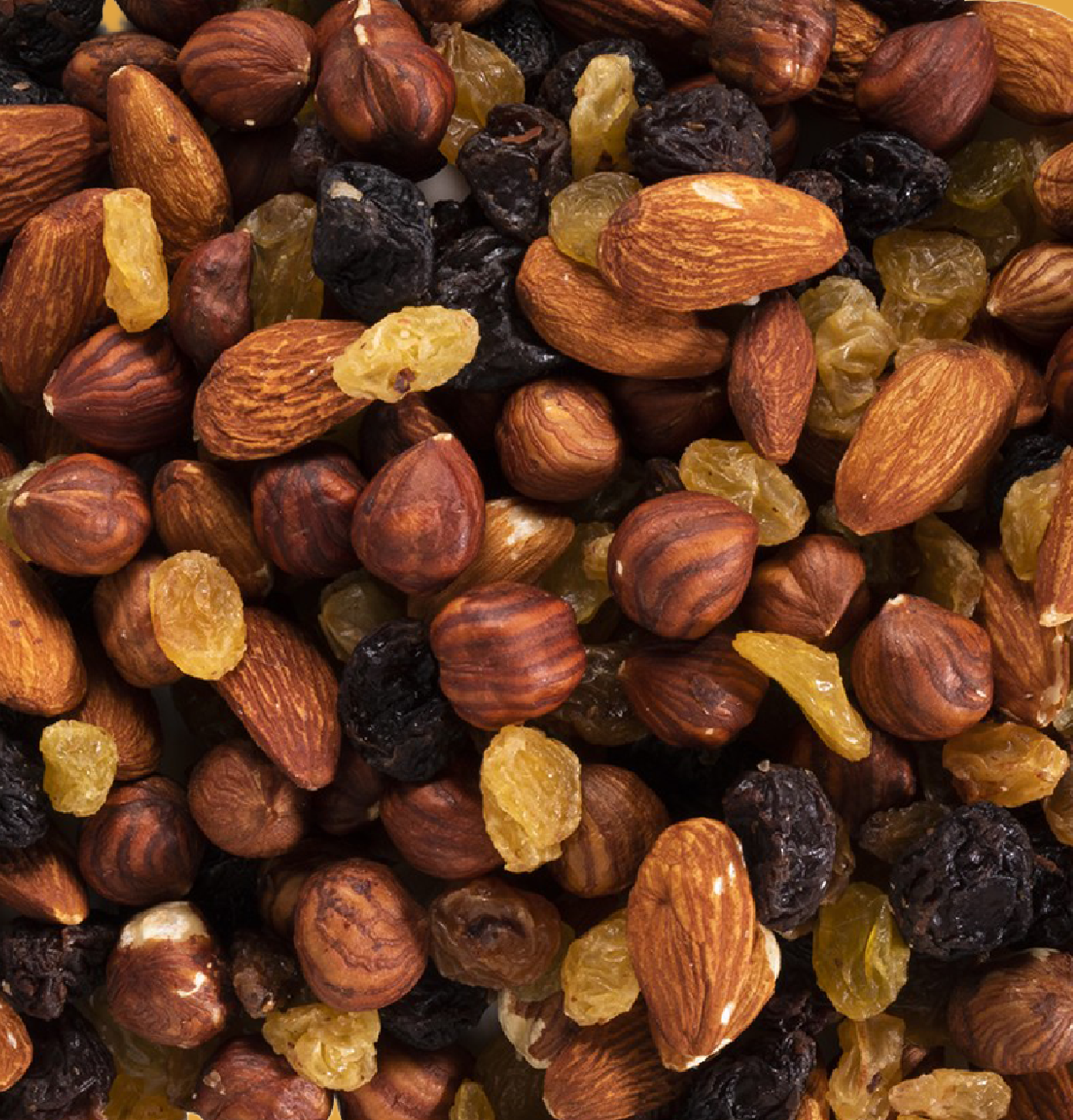 Mélange 3 fruits - raisins, noisettes, amandes